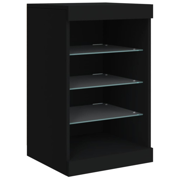 Aparador com luzes LED 41x37x67 cm preto M 3