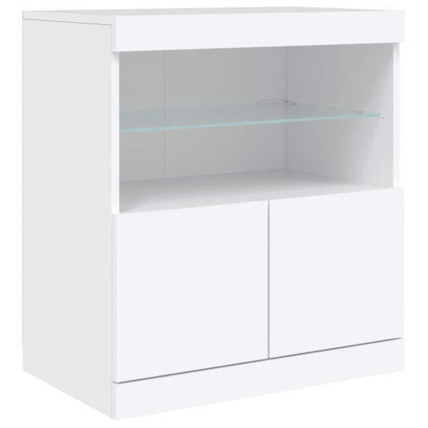Aparador com luzes LED 60x37x67 cm branco M 3