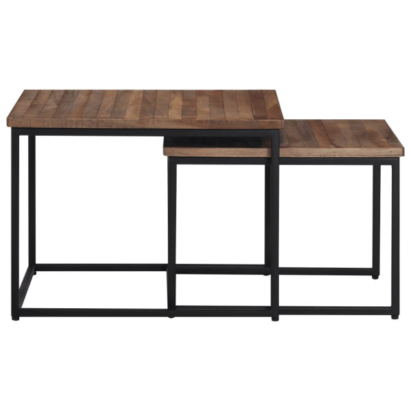 Mesas de centro de encastrar 2 pcs madeira de teca maciça M 4