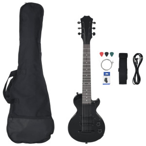 Guitarra elétrica para crianças com saco 3/4 30 preto H