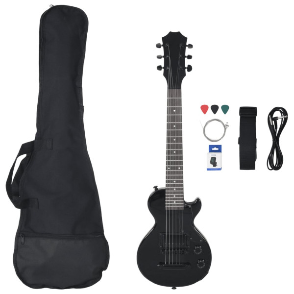 Guitarra elétrica para crianças com saco 3/4 30 preto M 2
