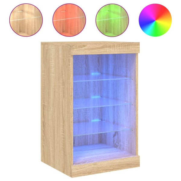 Aparador com luzes LED 41x37x67 cm carvalho sonoma M 2