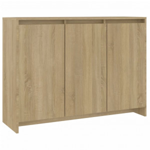 Aparador de madera contrachapada roble Sonoma 102x33x75 cm H