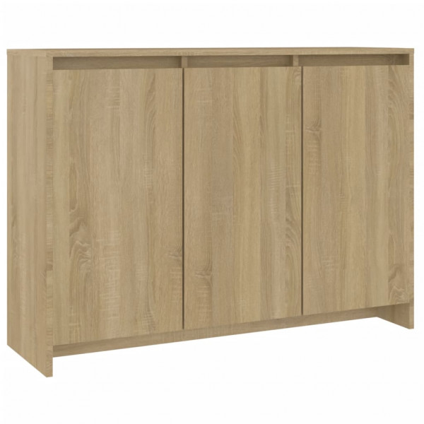 Aparador de madera contrachapada roble Sonoma 102x33x75 cm M 2