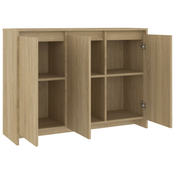 Aparador de madera contrachapada roble Sonoma 102x33x75 cm M 5