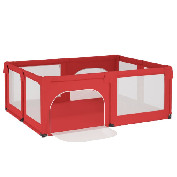 Parque para bebés con 2 puertas tela Oxford rojo M 5