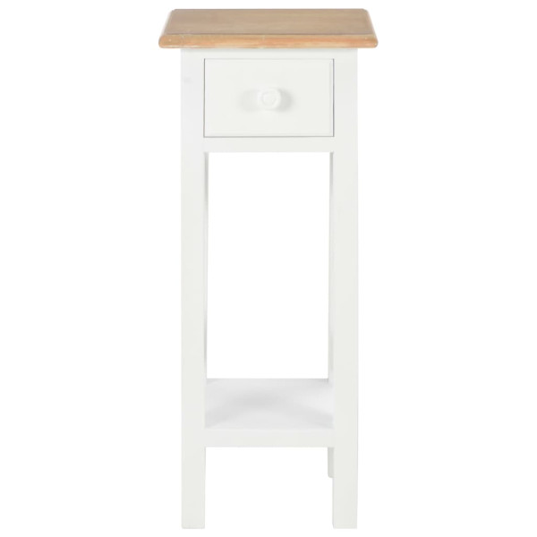 Mesa auxiliar de madera blanca 27x27x65.5 cm M 3