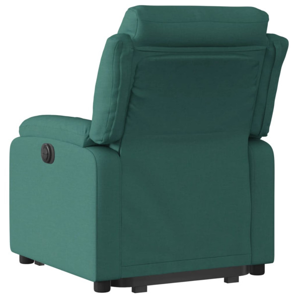 Sillón reclinable elevable tela verde oscuro M 4