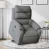 Sillón eléctrico reclinable elevable de tela gris oscuro 1