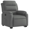 Sillón eléctrico reclinable elevable de tela gris oscuro 3