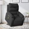 Sillón de masaje eléctrico reclinable elevable tela negro 1