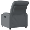 Sillón reclinable eléctrico de cuero sintético gris 4
