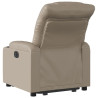 Sillón reclinable elevable cuero artificial color capuchino 4
