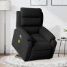 Sillón reclinable de masaje elevable terciopelo negro 1
