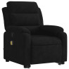 Sillón reclinable de masaje elevable terciopelo negro 3