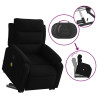 Sillón reclinable de masaje elevable terciopelo negro 5