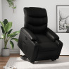 Sillón reclinable elevable eléctrico de cuero sintético negro 1