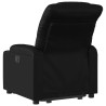 Sillón reclinable elevable eléctrico de cuero sintético negro 4