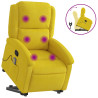 Sillón reclinable de masaje elevable terciopelo amarillo 2