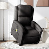 Sillón reclinable de masaje elevable tela negro 1