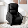 Sillón eléctrico reclinable elevable de tela negro 1