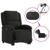 Sillón eléctrico reclinable elevable de tela negro 5