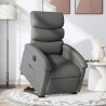 Sillón eléctrico reclinable elevable de tela gris oscuro 1