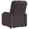 Sillón eléctrico reclinable elevable de tela marrón oscuro 4