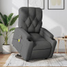 Sillón de masaje eléctrico reclinable elevable tela gris oscuro 1