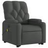 Sillón de masaje eléctrico reclinable elevable tela gris oscuro 3