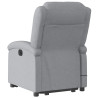 Sillón de masaje eléctrico reclinable elevable tela gris claro 4