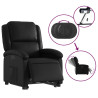 Sillón reclinable elevable eléctrico de cuero sintético negro 5