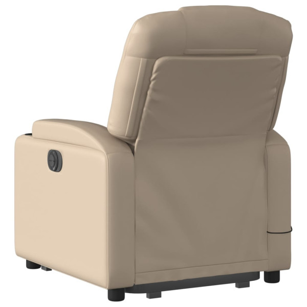Sillón reclinable de masaje eléctrico cuero sintético capuchino M 4