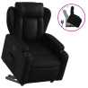 Sillón reclinable elevable cuero artificial negro 2