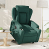 Sillón eléctrico reclinable elevable de tela verde oscuro 1