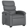 Sillón reclinable elevable eléctrico de cuero sintético gris 3