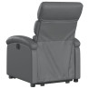 Sillón reclinable elevable eléctrico de cuero sintético gris 4