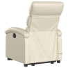 Sillón de masaje elevable eléctrico cuero sintético crema 4