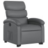 Sillón reclinable elevable cuero artificial gris 3