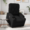 Sillón reclinable elevable cuero artificial negro 1