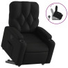 Sillón reclinable elevable cuero artificial negro 2