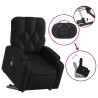 Sillón reclinable de masaje de pie cuero artificial negro 5