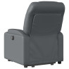 Sillón reclinable elevable cuero artificial gris 4