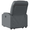 Sillón reclinable elevable eléctrico de cuero sintético gris 4