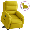 Sillón eléctrico reclinable elevable de terciopelo amarillo 2