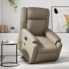 Sillón reclinable de masaje eléctrico cuero sintético capuchino 1
