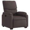 Sillón reclinable elevable tela marrón oscuro 3