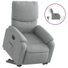 Sillón eléctrico reclinable elevable de tela gris claro 2