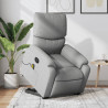 Sillón de masaje eléctrico reclinable elevable tela gris claro 1
