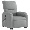 Sillón de masaje eléctrico reclinable elevable tela gris claro 3